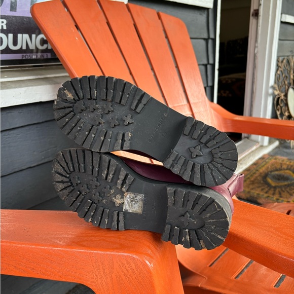 Everlane The Lug Chelsea Boot Leather Bordeaux Purple 5.5 36 - Picture 10 of 10